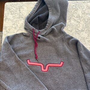 Kimes Ranch Gray Sweater with Pink Details